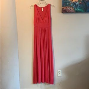 Loveappella V-neck Jersey maxi dress